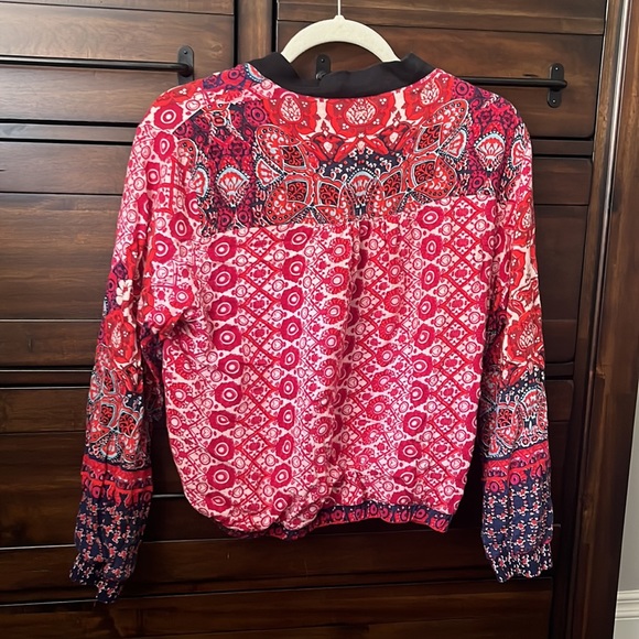 Boho Jacket Bomber Zip up, Floral - Picture 5 of 5